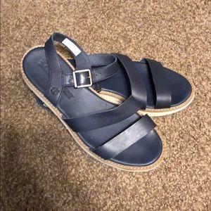 Navy Timberland sandals